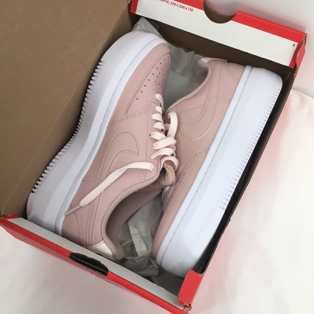 Nike Women's Athletic Sneakers in Blush Pink and White